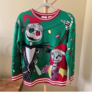 Disney The Nightmare Before Christmas Sweater - Green, Red, White